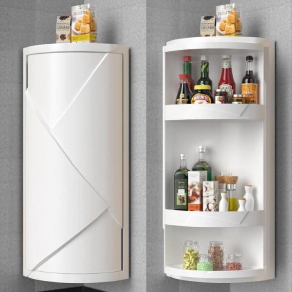 SB 360° Rotating Corner Shelf–Multi-Functional Wall-Mounted Rack - Image 3