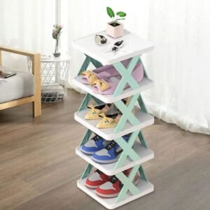 5 Layers Simple Shoe Rack Folding Shoe Cabinet Multi-layer Shoes Storage