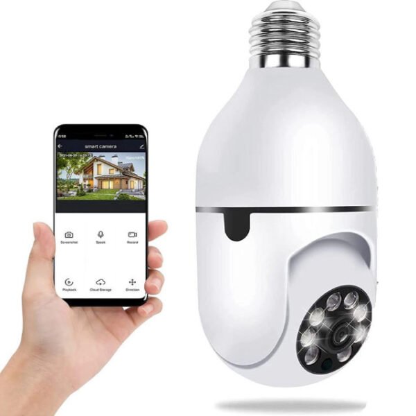 V380 বাল্ব সিস্টেম 360° মুভিং WI-FI আইপি ক্যামেরা - Image 2